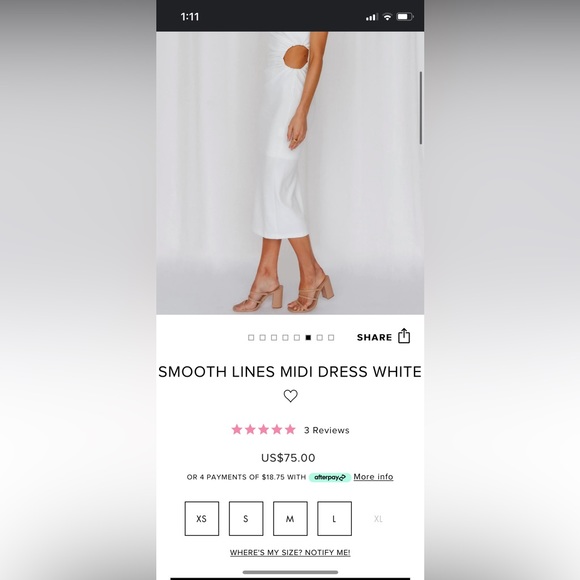 Hello Molly - Smooth Lines Midi Dress White - Picture 5 of 8